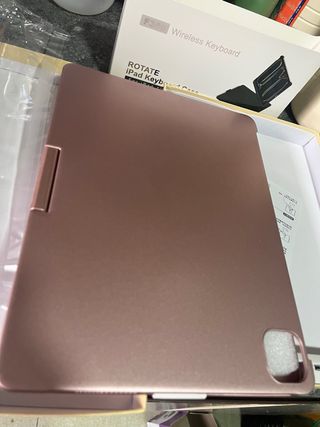 Funda Teclado Giratorio 360 iPad Oro Rosa