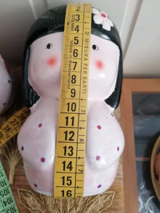 2 vasetti bambola giapponese diversi usi