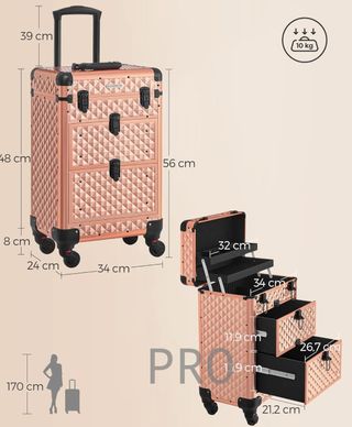 Maleta de maquillaje profesional - Songmics