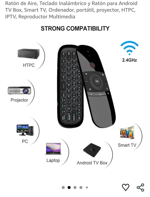 Mando Teclado Inalámbrico 2.4GHz