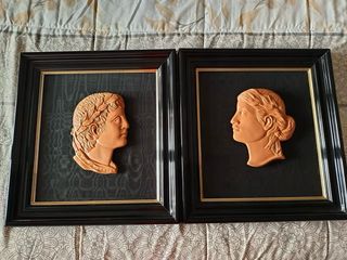 Quadri in rilievo in terracotta artigianali