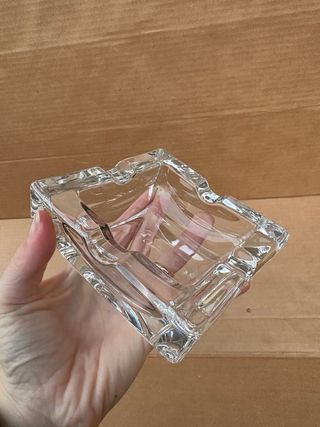 Posacenere Vintage Quadrato in Vetro