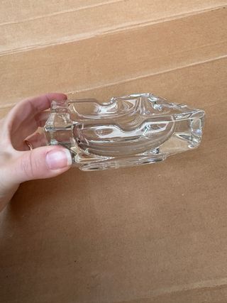 Posacenere Vintage Quadrato in Vetro