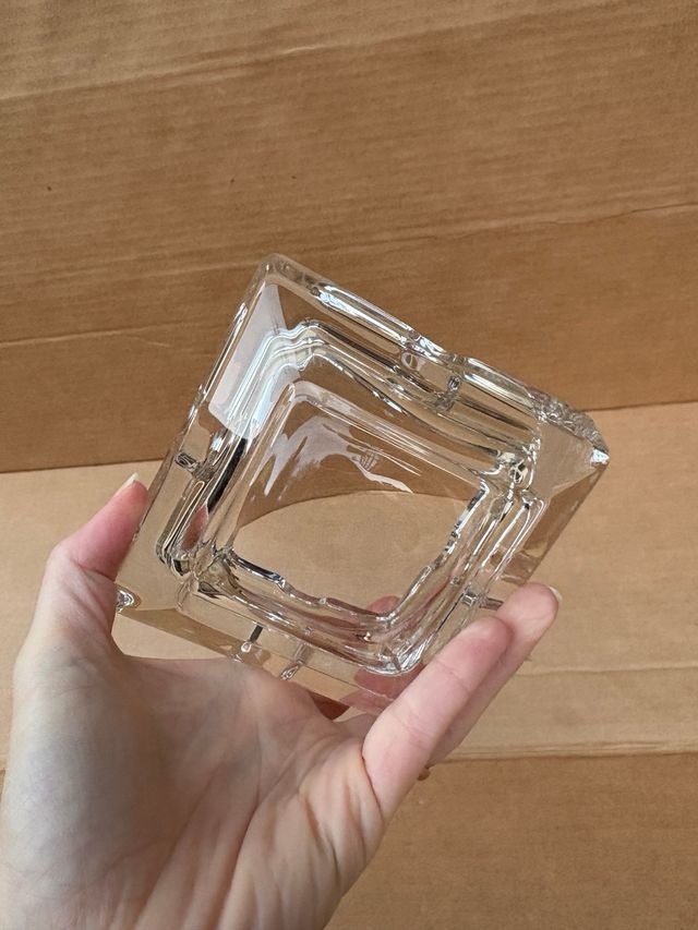 Posacenere Vintage Quadrato in Vetro