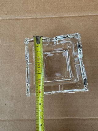 Posacenere Vintage Quadrato in Vetro