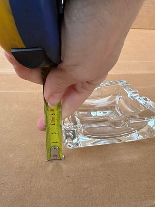 Posacenere Vintage Quadrato in Vetro