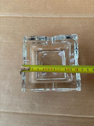 Posacenere Vintage Quadrato in Vetro