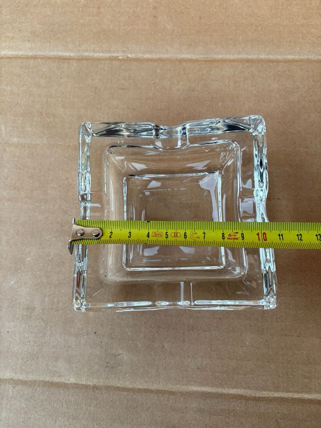 Posacenere Vintage Quadrato in Vetro