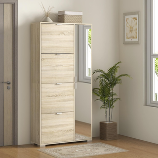 Mobile Scarpiera con Specchio per 16 Paia di Scarp