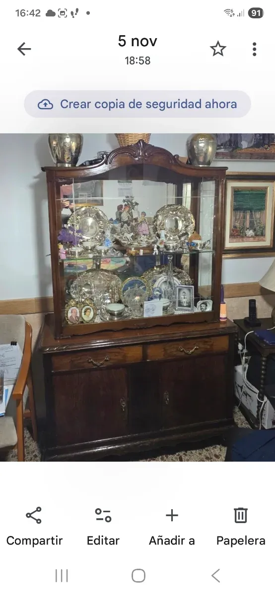 Vitrina madera maciza