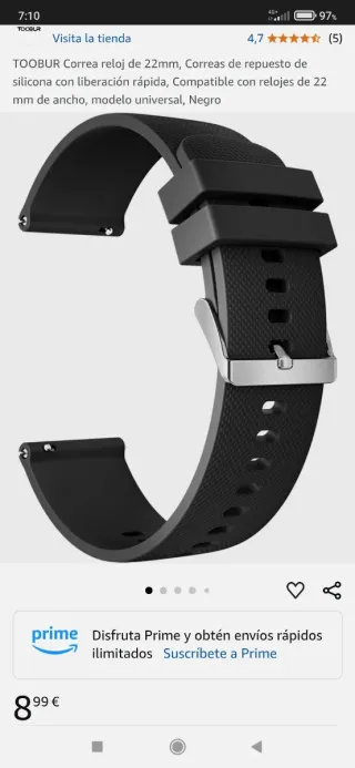 Correas Quick Fit para relojes. Varios colores.