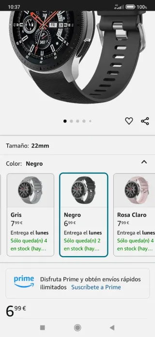 Correas Quick Fit para relojes. Varios colores.