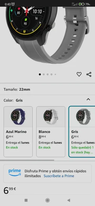 Correas Quick Fit para relojes. Varios colores.