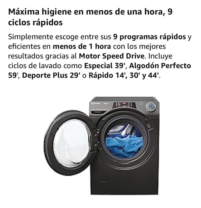 Lavadora Candy 9kg  sin usar