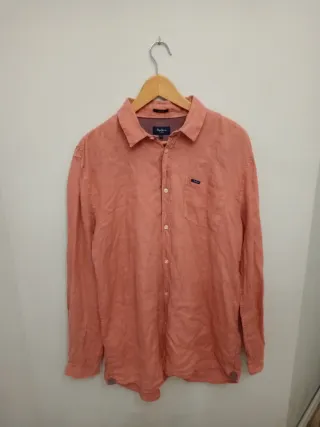 Camisa Pepe Jeans salmón manga larga hombre