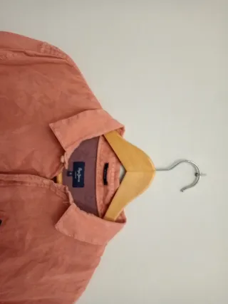 Camisa Pepe Jeans salmón manga larga hombre