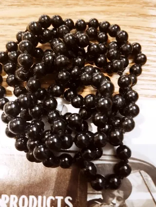 Coppia collane lunghe grigio e oro