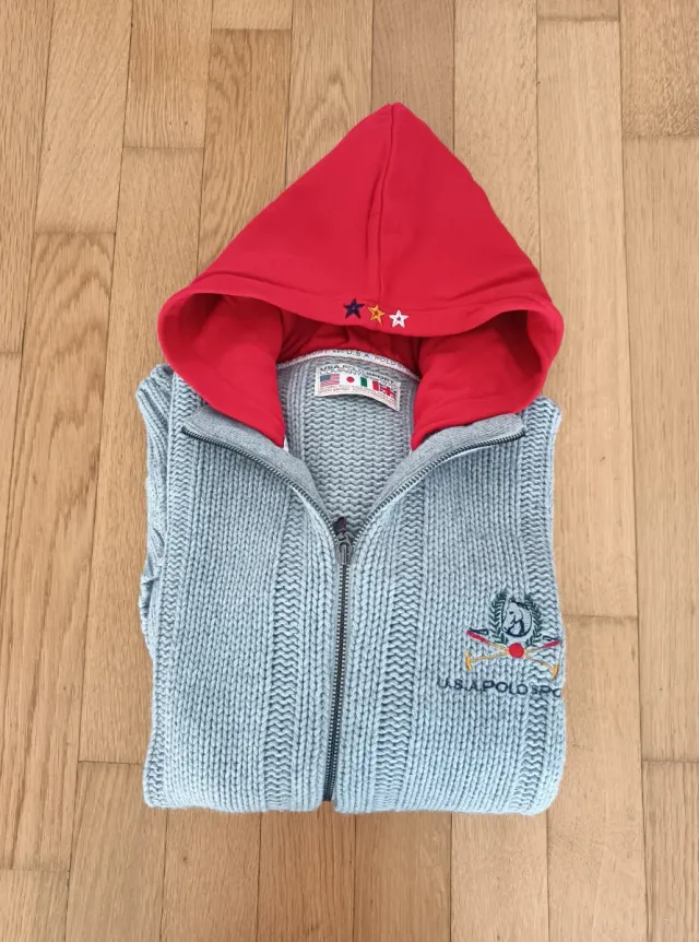 Maglione lana e cashmere zip cappuccio