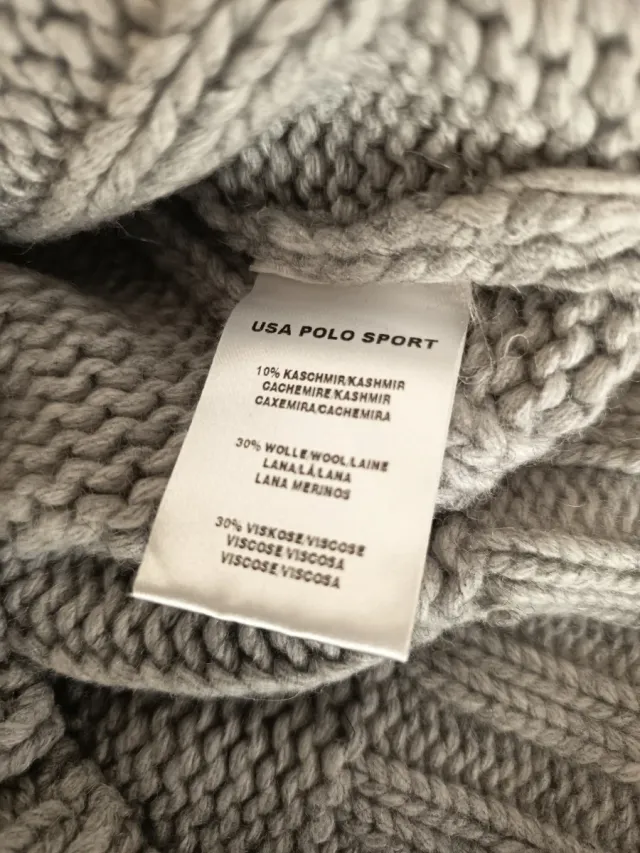 Maglione lana e cashmere zip cappuccio