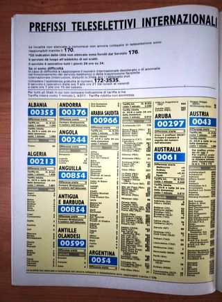 Prefissi Teleselettivi Nazionali e Internazionali