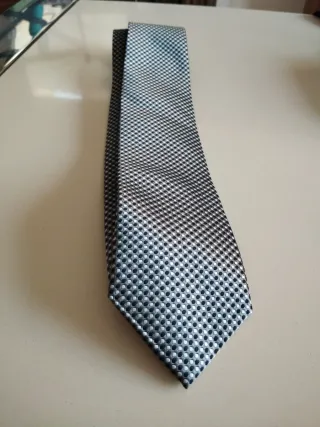 Corbata Gianni Feraud Gris y Azul