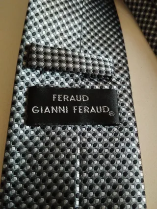 Corbata Gianni Feraud Gris y Azul