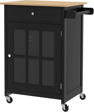 Carrello da Cucina con Cassetto, Ripiano Regolabil