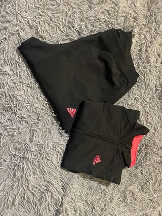 Chándal Adidas Negro y Rosa