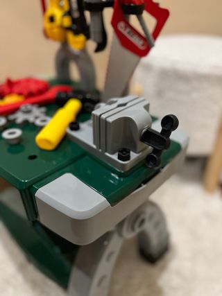 Bancada de ferramentas para criança com acessórios