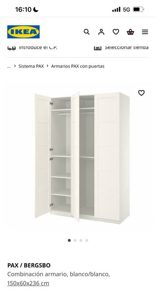 Armario IKEA beige/blanco 2,36m