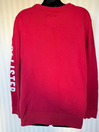 Sudadera Hollister Roja Logo Manga