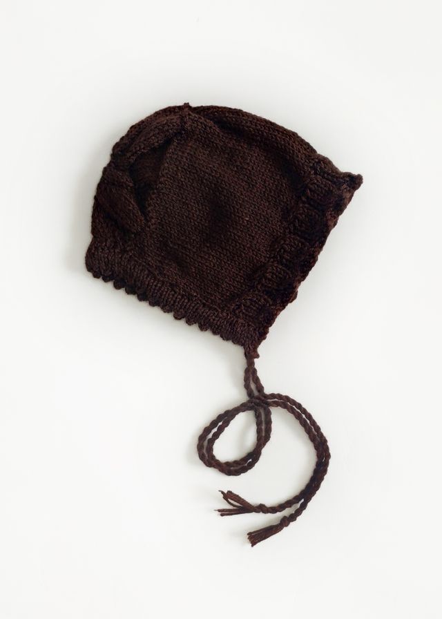 Capota, gorro marrón bebé 3-6 meses