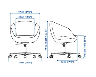 Silla de oficina gris como nueva