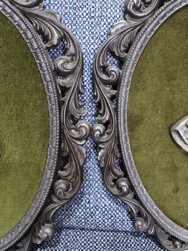 Decoración de pared ovalada con figura