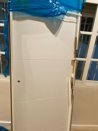 Puerta Madera Maciza Blanca Obramat 62x205