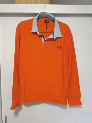 Polo Pedro del Hierro manga larga naranja