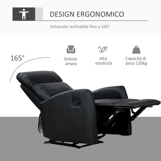 Poltrona Relax Reclinabile, Regolabile ed Ergonomi