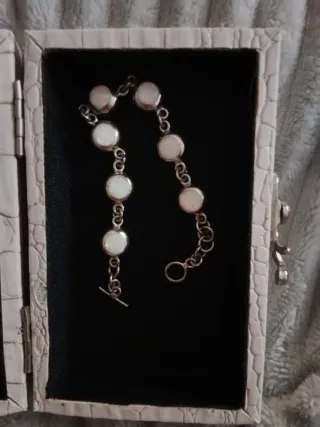 Pulsera Plata y Nácar