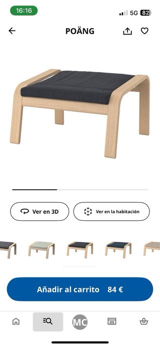 Sillón+reposp+cojines regalo Poäng Ikea