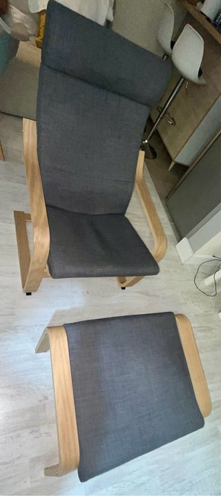 Sillón+reposp+cojines regalo Poäng Ikea