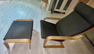 Sillón+reposp+cojines regalo Poäng Ikea