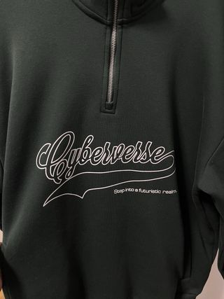 Bershka Sudadera (Zip-up) Verde