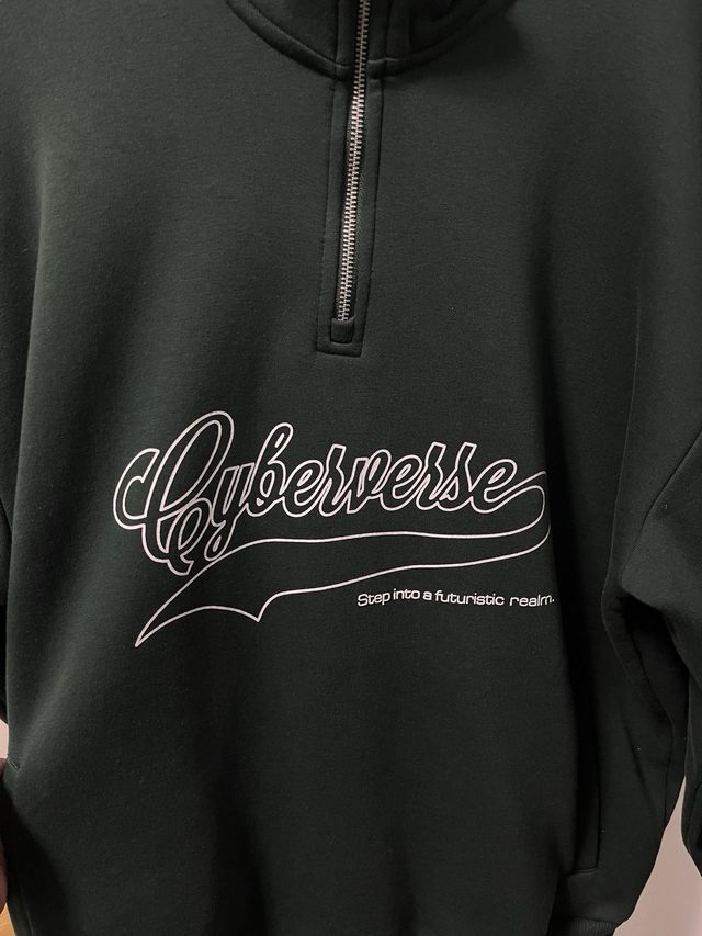 Bershka Sudadera (Zip-up) Verde