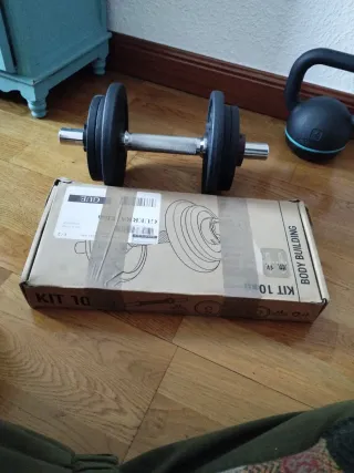 Pesas de disco 10 kg TOTAL 1 SOLO JUEGO