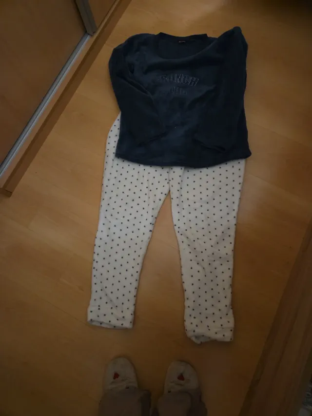 Pijama Invierno Azul y Blanco