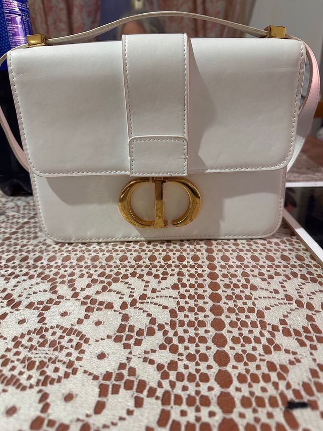Borsa Christian Dior bianca con logo CD
