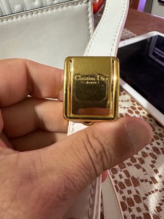 Borsa Christian Dior bianca con logo CD