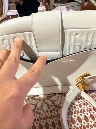 Borsa Christian Dior bianca con logo CD