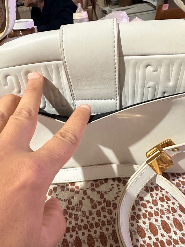 Borsa Christian Dior bianca con logo CD