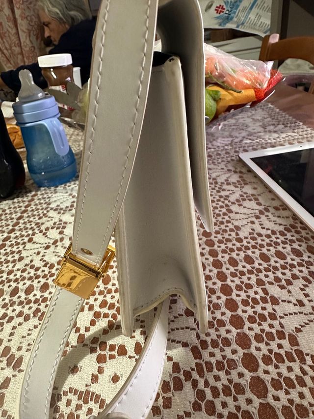 Borsa Christian Dior bianca con logo CD